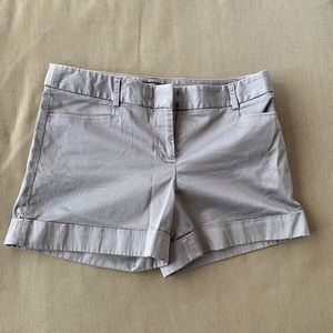 Express gray “editor” cotton shorts